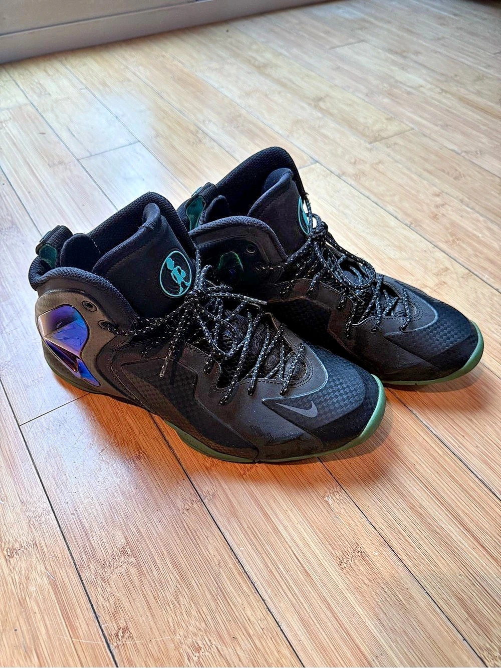 Nike Lil Penny Posite Hyper Jade Black Green Basketball Shoes Men's 10.5